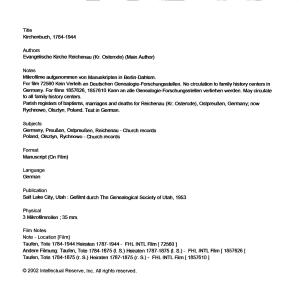 Family History Library Film Info