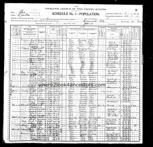 1900 US Census OH Beckley Jennie