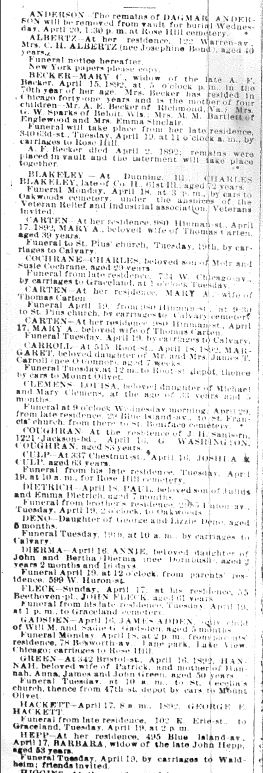 Chicago Daily News April 18, 1892 page 9 - 1st of 3 images