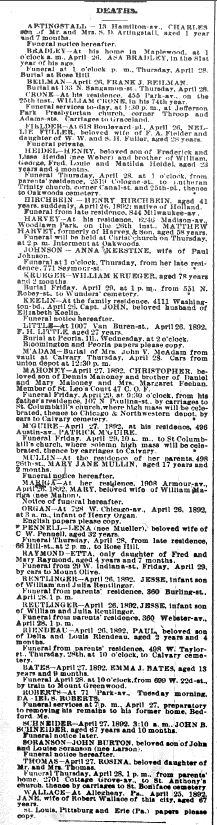 Chicago Daily News April 27, 1892 page 8