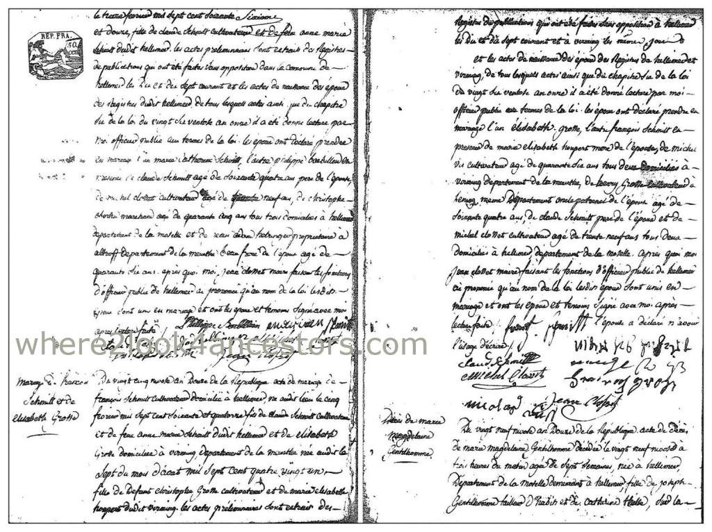 1804 MR Francois Schmitt and Elisabeth Grosse