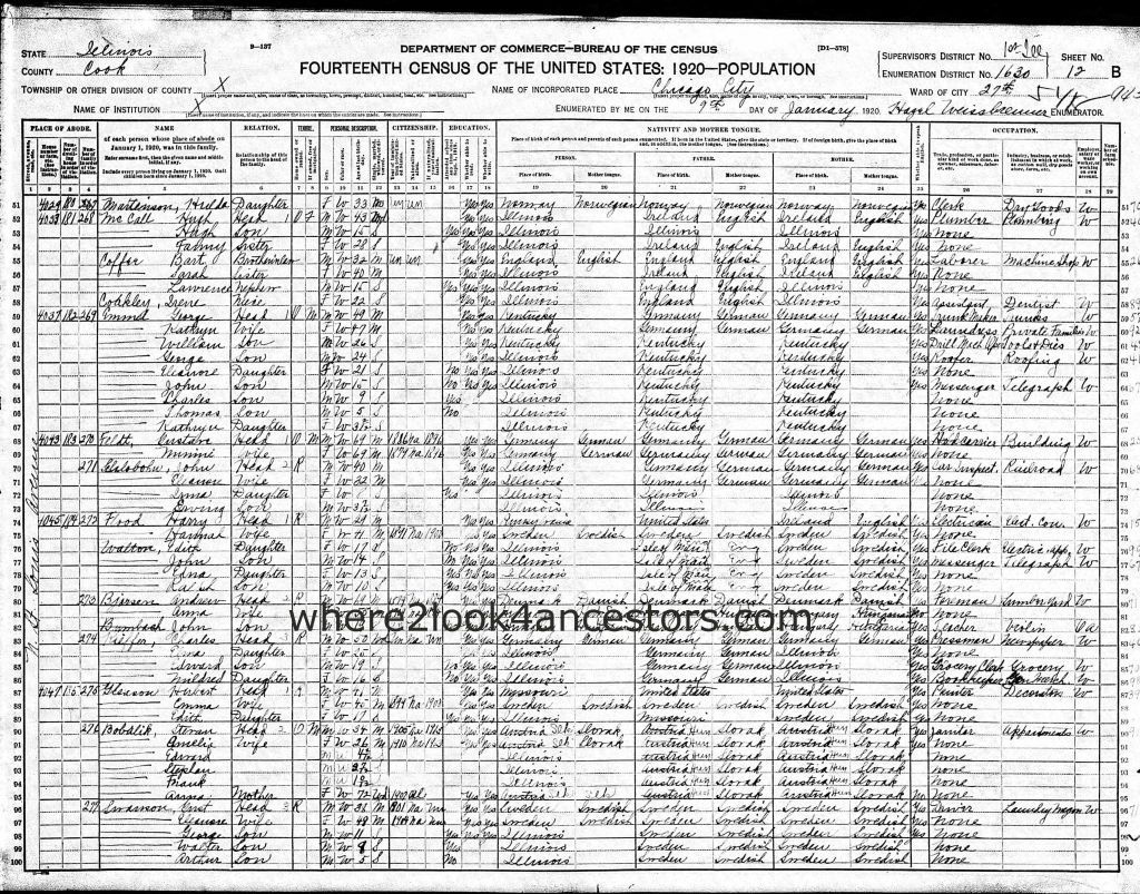 John Walton in the 1920 census