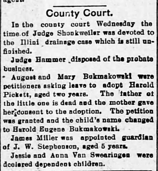 Bukmakowski 1901 05-09 Decatur Herald pg 6