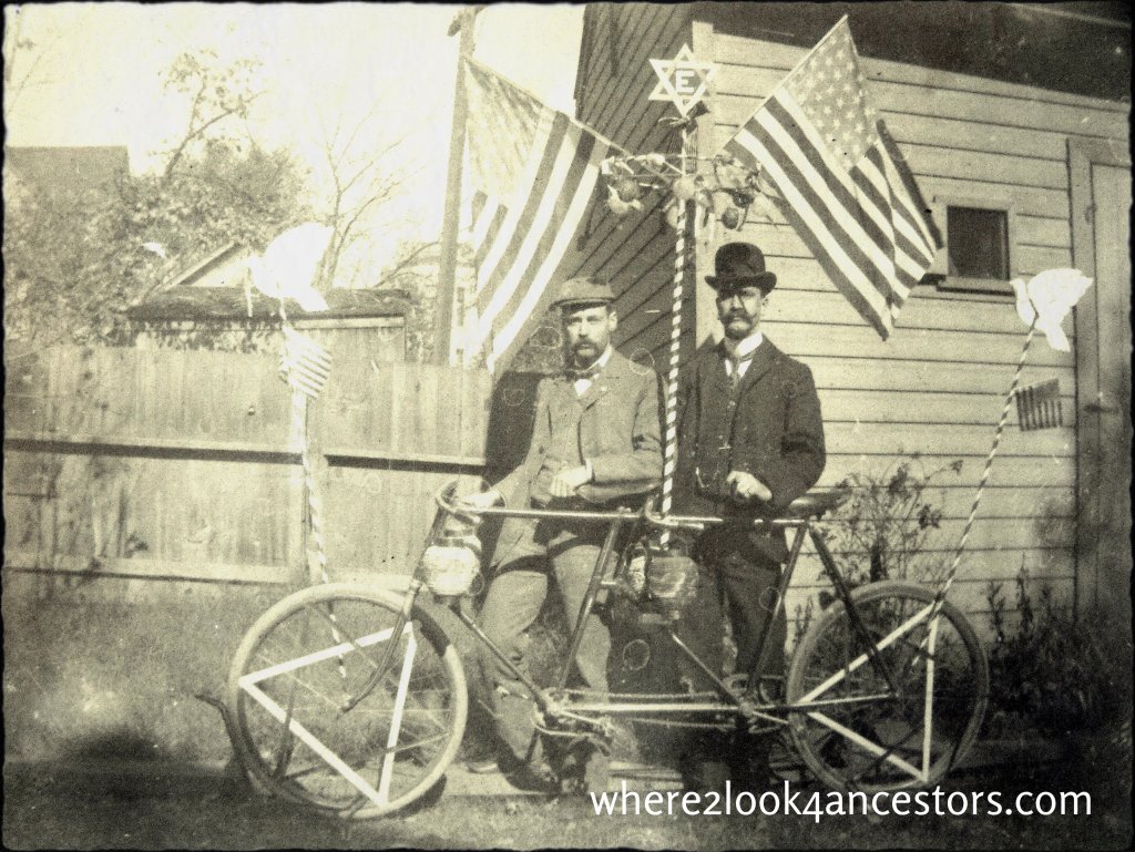 Biking for parade at http://where2look4ancestors.com