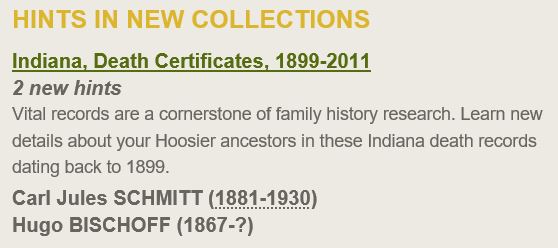2016 09-10 Surname Saturday Ancestry Hints Indiana