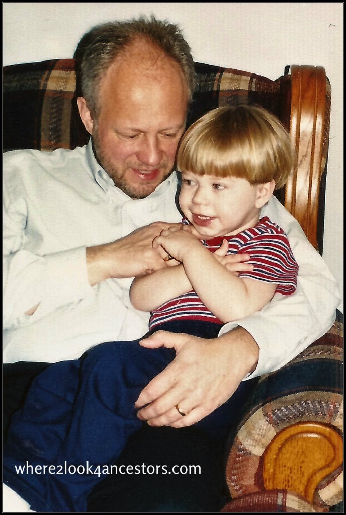 Grandpa with one of our favorite descendants