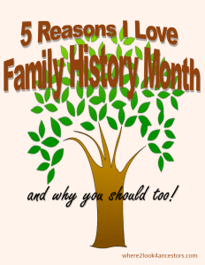 5 Reasons for FHM at where2look4ancestors.com